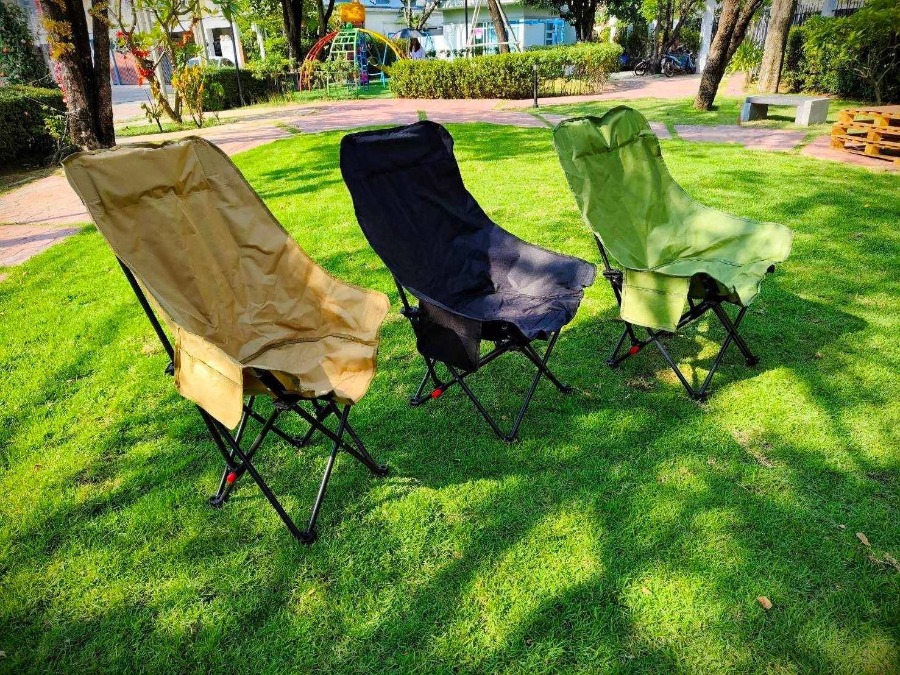 เก้าอี้ตั้งแคมป์ ทรงหลังเต่าทรงสูง ขนาดใหญ่ นั่งสบาย เก้าอี้พับกลางแจ้ง เก้าอี้สนาม เก้าอี้ตลาดกลางคืน พร้อมถุงเก็บเพื่อป้องกันการชน