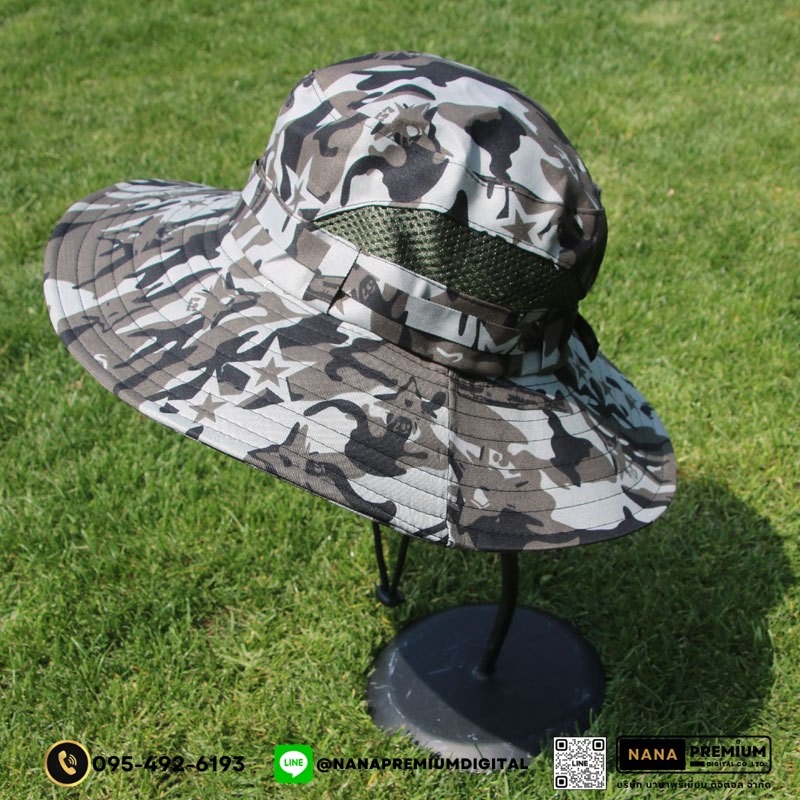 รับผลิตหมวกทหารปีกกว้าง หมวกลายทหาร กันแดด กันยูวี uv หมวกแก๊ป หมวกGAP รับผลิตหมวก รับปักหมวก รับสกรีนหมวก