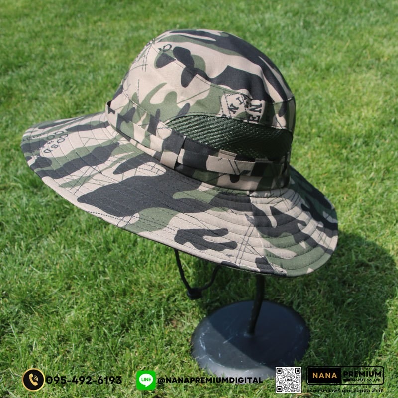 รับผลิตหมวกทหารปีกกว้าง หมวกลายทหาร กันแดด กันยูวี uv หมวกแก๊ป หมวกGAP รับผลิตหมวก รับปักหมวก รับสกรีนหมวก